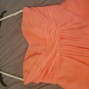 Strapless bridesmaid dress coral reef size 10